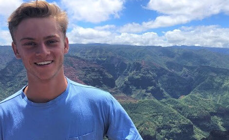 Ethan Ames on a hike in Kauai, Hawaii