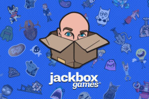 A Jackbox illustration person's head coming out of a box