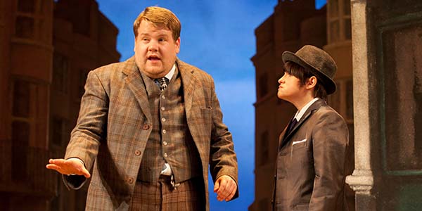 James Cordon and a fellow actor in One Man Two Guvnors