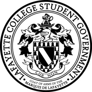 The black and white seal of Lafayette College Student Government