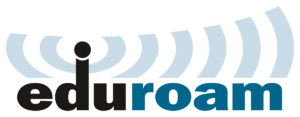 The eduroam logo, with the word and the letter d as a wifi symbol