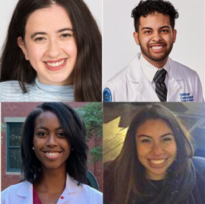 Headshots of four alumni in the health professions