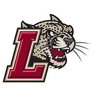 The Lafayette College athletics logo, an illustration of a leopard head next to a maroon letter L