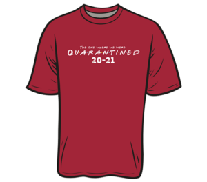 An illustration of a maroon T-shirt