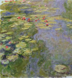 A painting of water lillies by Claude Monet