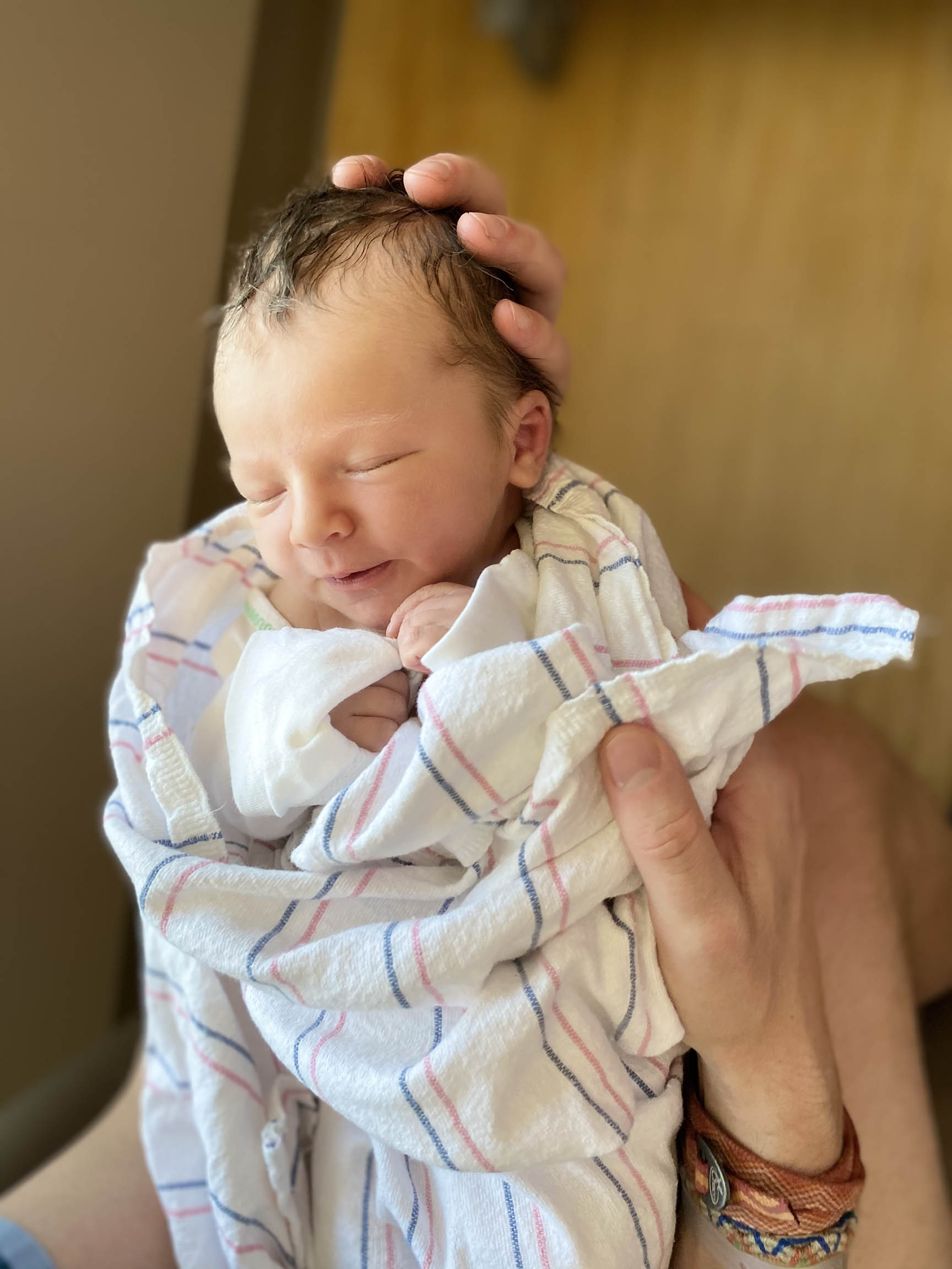 A newborn baby, William Patrick Cottle Hunt