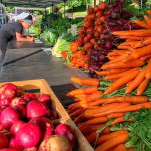 Carrots, beets, green onions and other produce at Easton Farmers' Market