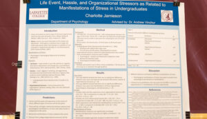A poster describing a psychology research project