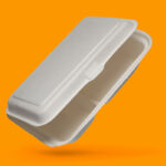 An eco-clamshell reusable food packaging container