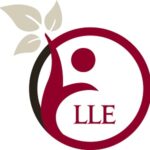 Lafayette Leadership Education logo, a shape-based drawing of a person and a tree