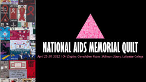 Text reads National Aids Memorial Quilt
