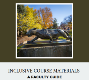 Inclusive Course Materials: A Faculty Guide cover featuring a leopard 
