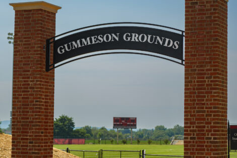 The archway for Gummeson Grounds is pictured.