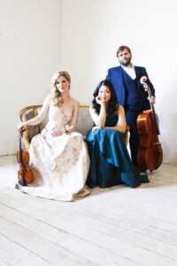 Neave Trio are pictured with their instruments