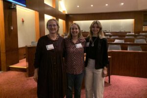 Prof. Andrea Smith with her thesis student Hollis Miller '15 and Miller's thesis student, Caleigh Pfalzer