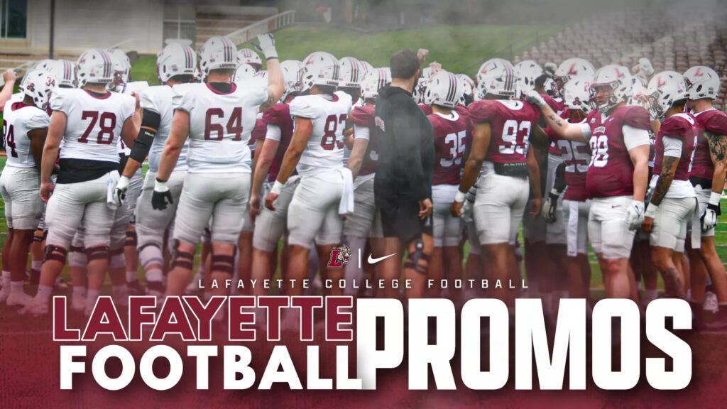 Lafayette football team is shown in uniform with the text reading Lafayette Football PROMOS