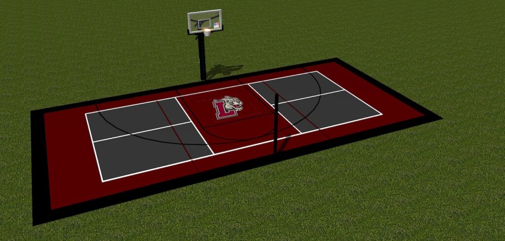 A rendering of the proposed changes at Fisher Quad Sports Court